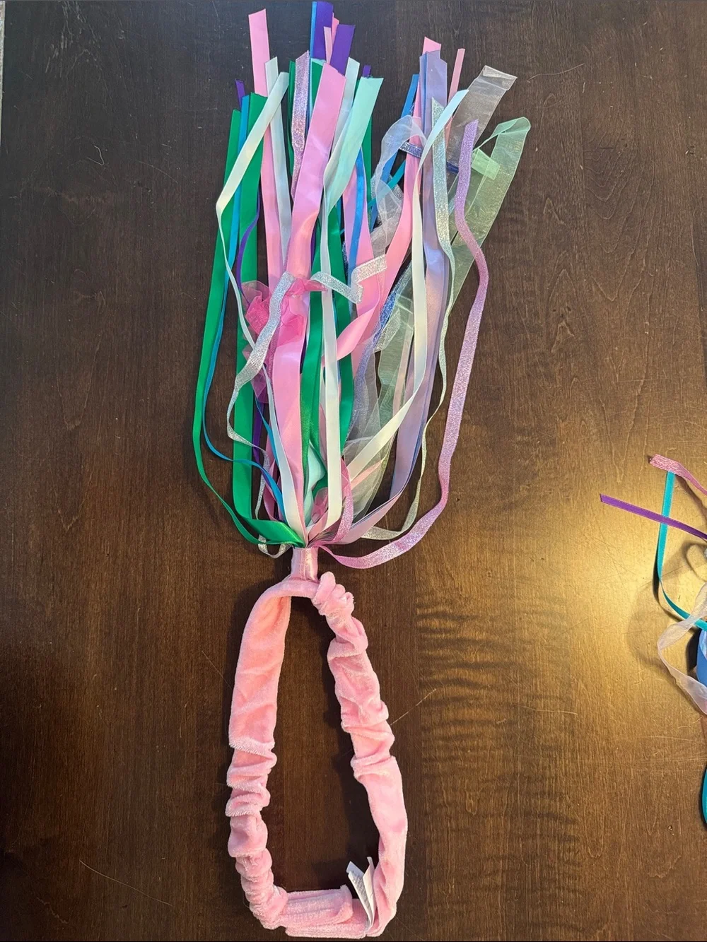 Hanna andersson Pink Velvet ribbon unicorn tail
